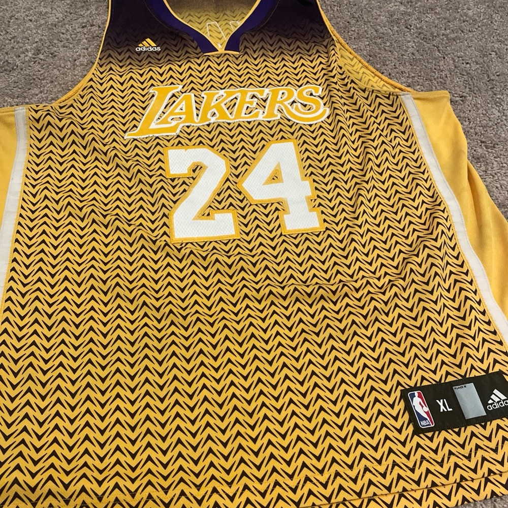 Adidas Lakers Yellow Basketball Jersey